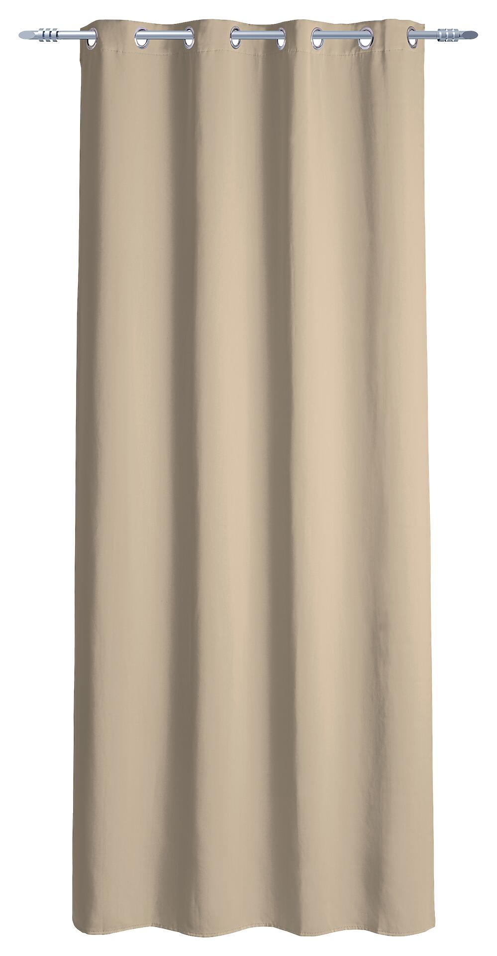 Ösenvorhang Verona sand B/L: ca. 140x245 cm