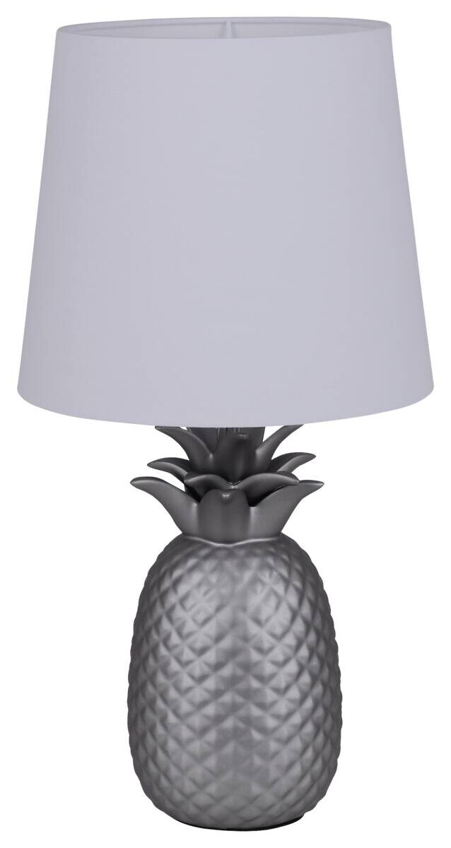 Näve Leuchten Tischleuchte 3150659 silber Keramik B/H/T: ca. 23x45x23 cm E14 1 Brennstellen