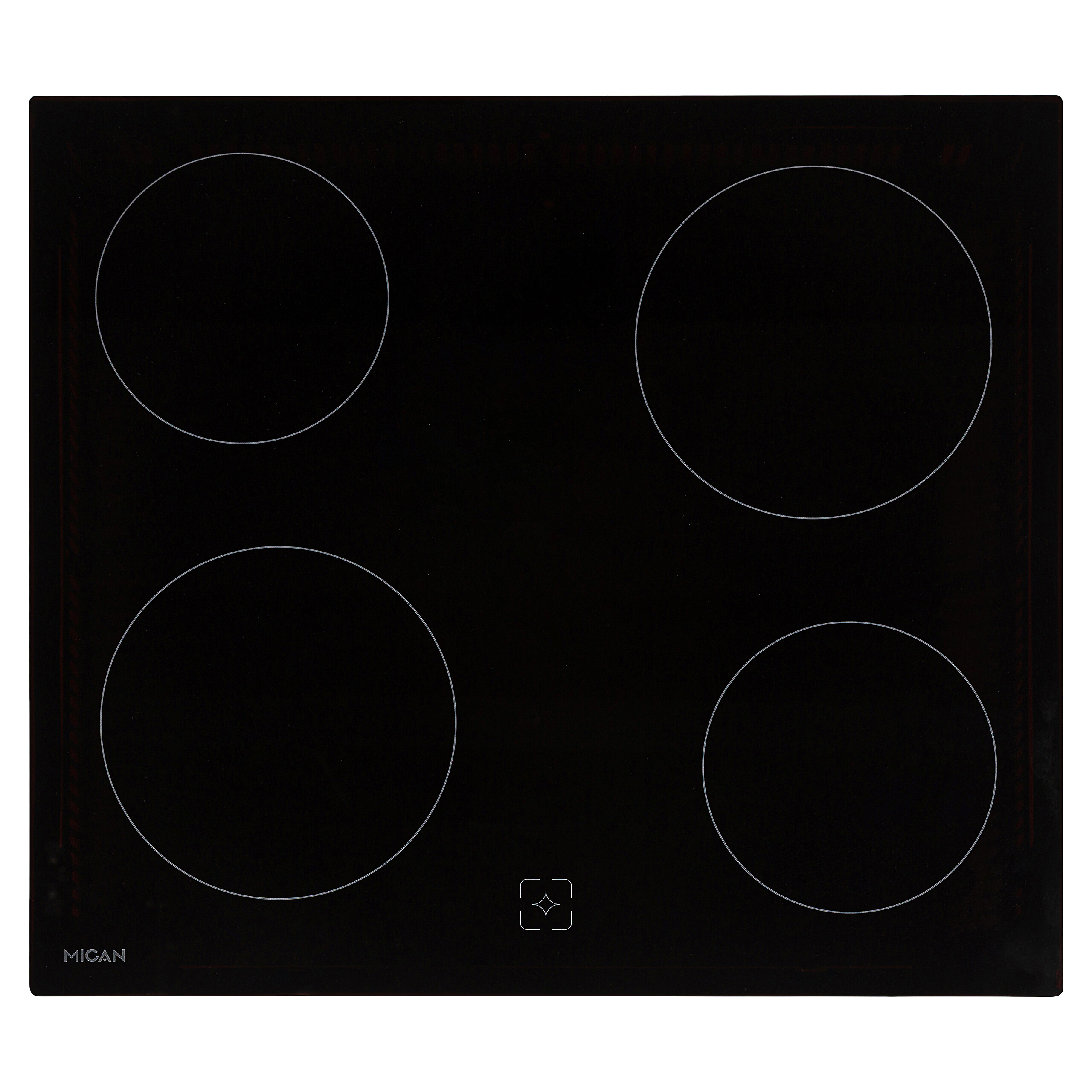 Mican Einbauherdset HSU73S schwarz Edelstahl B/H/T: ca. 59,5x59,5x57,5 cm