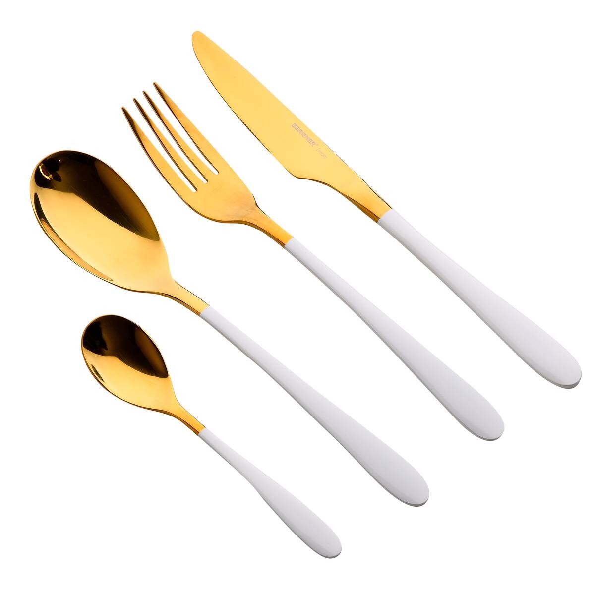 BERGNER Besteckset Lisboa white weiß Edelstahl 16 tlg.