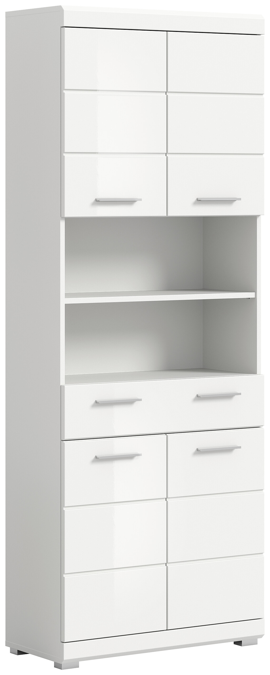 Badhochschrank Scout weiß weiß Hochglanz B/H/T: ca. 74x191x31 cm