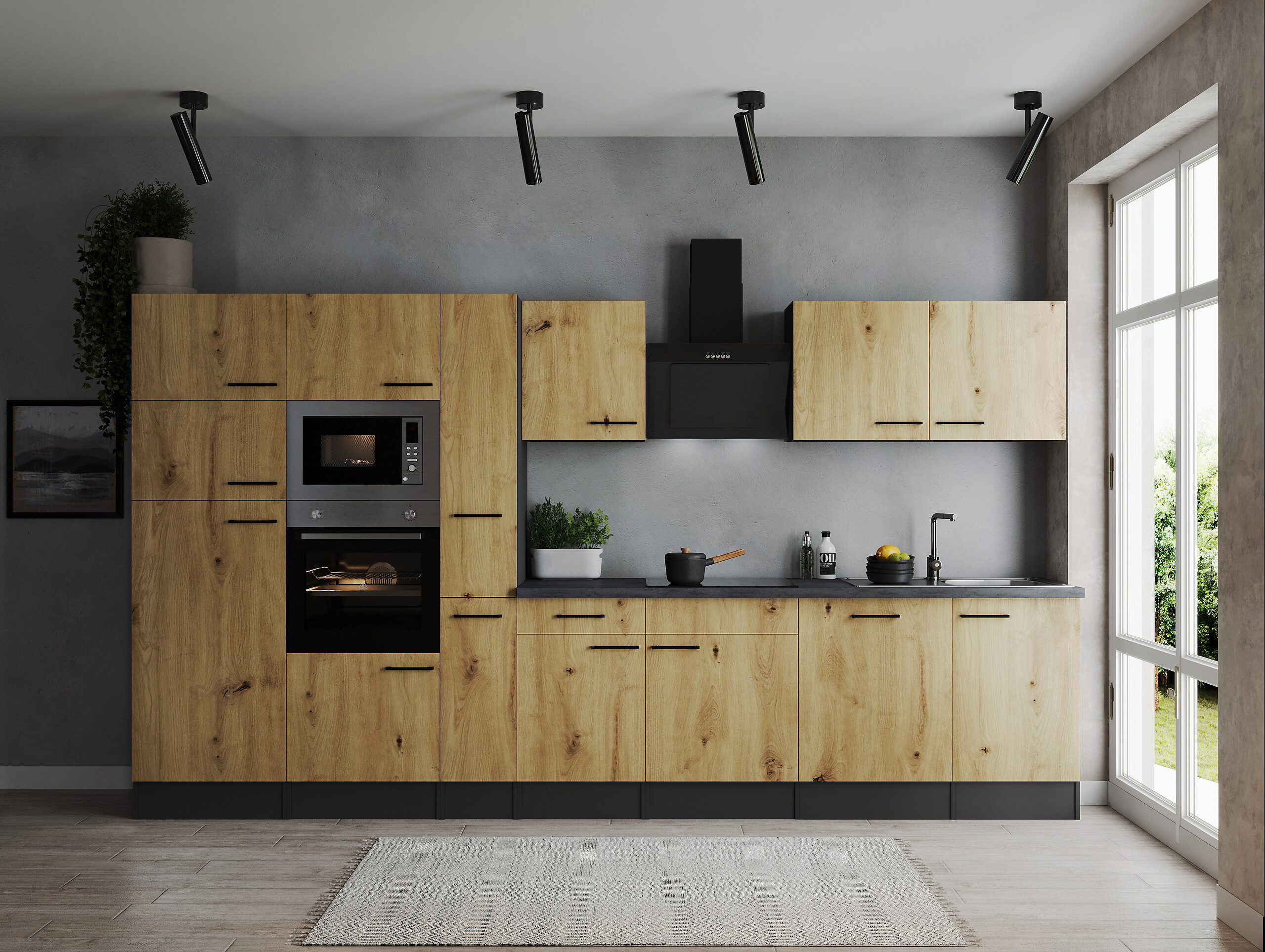 Küchenblock Oliver B/H/T: ca. 370x205x60 cm