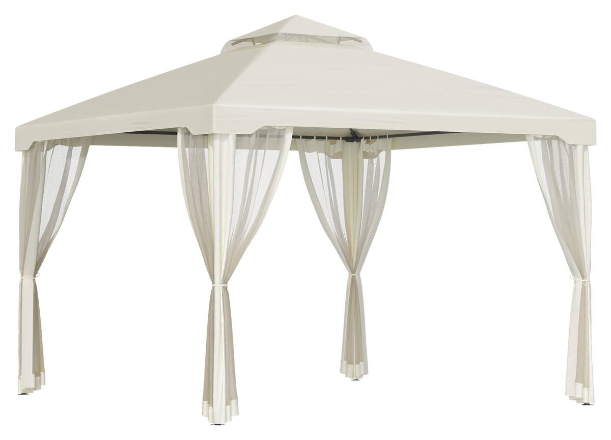 Outsunny Pavillon creme Polyester B/H/L: ca. 294x265x294 cm