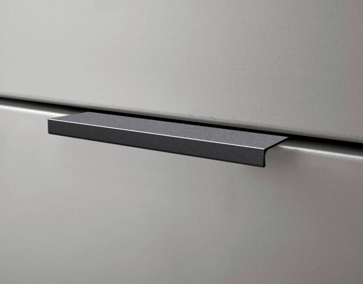 Hochschrank Denver grau matt Eiche Evoke Coast Nachbildung B/H/T: ca. 38x195x32 cm