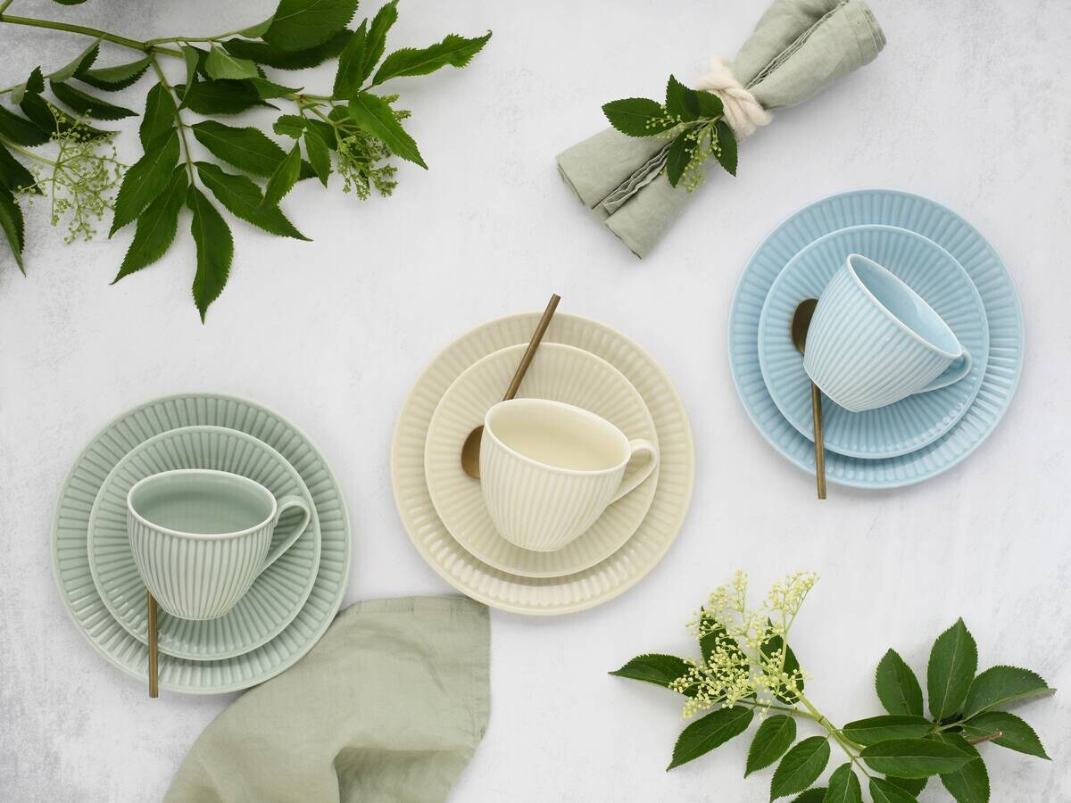 CreaTable Kaffeeservice Valencia bunt Porzellan 18 tlg.