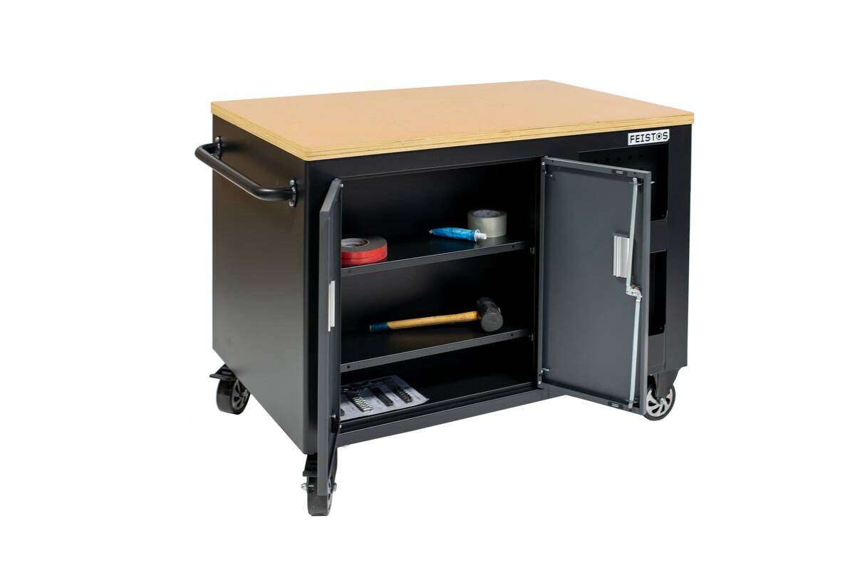 Werkbank Hektor schwarz B/H/L: ca. 114x89x73 cm