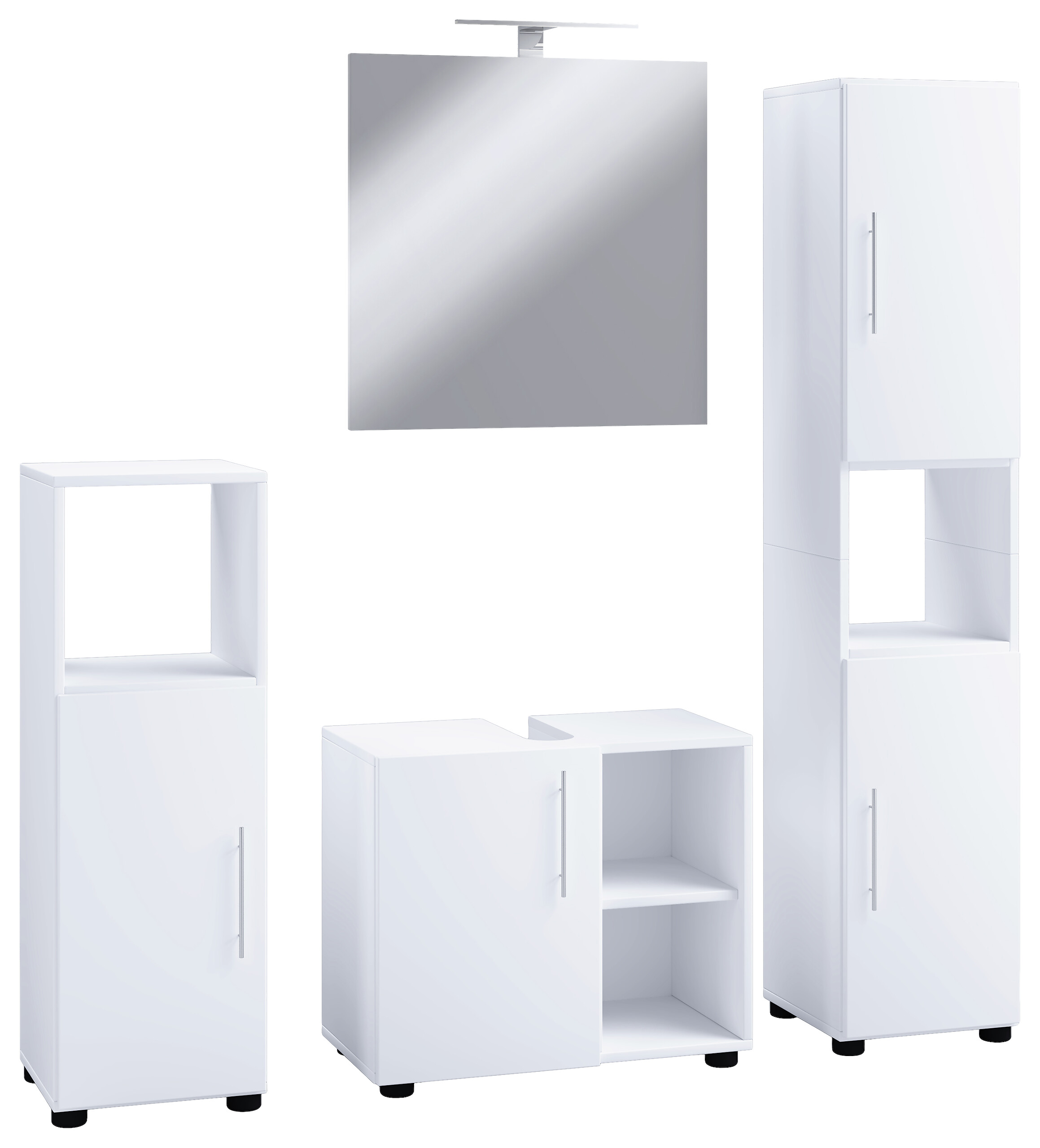 Badezimmer-Set 4tlg-Flandu weiß B/H/T: ca. 122x160x30 cm Badezimmer-Set 4tlg-Flandu weiß B/H/T: ca. 122x160x30 cm