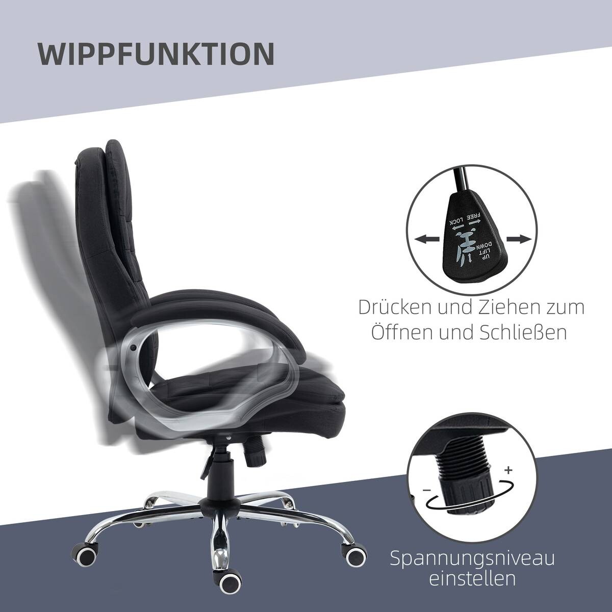 Drehstuhl 921-170BK schwarz