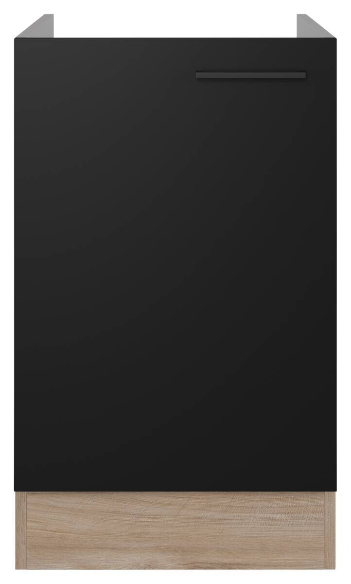 Spülenschrank Capri schwarz matt B/H/T: ca. 50x82x57 cm