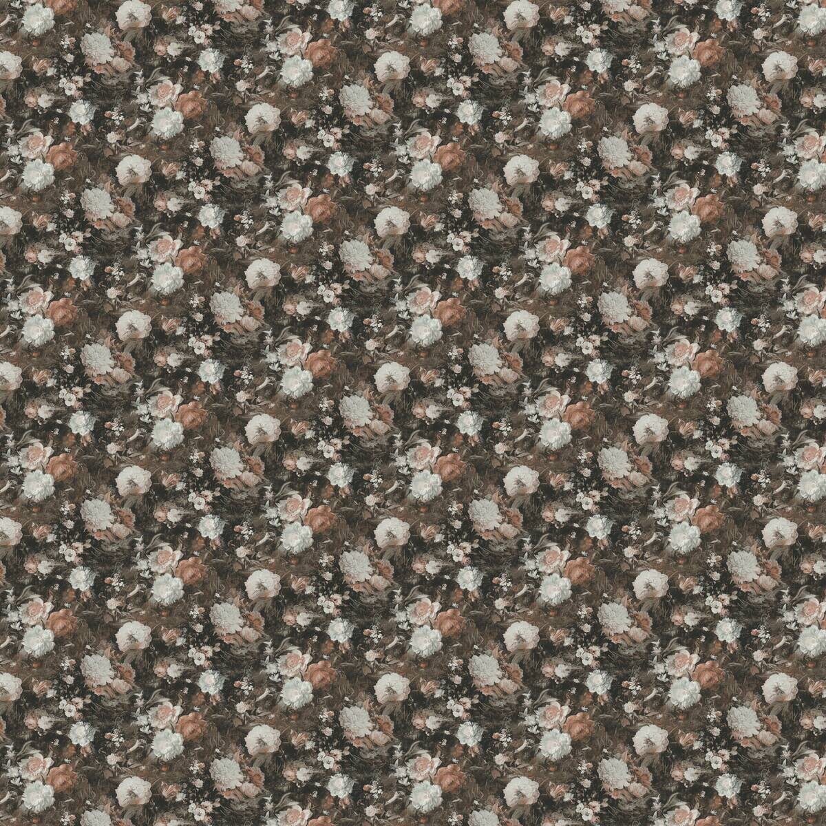 Vliestapete Floral schwarz beige B/L: ca. 53x1005 cm
