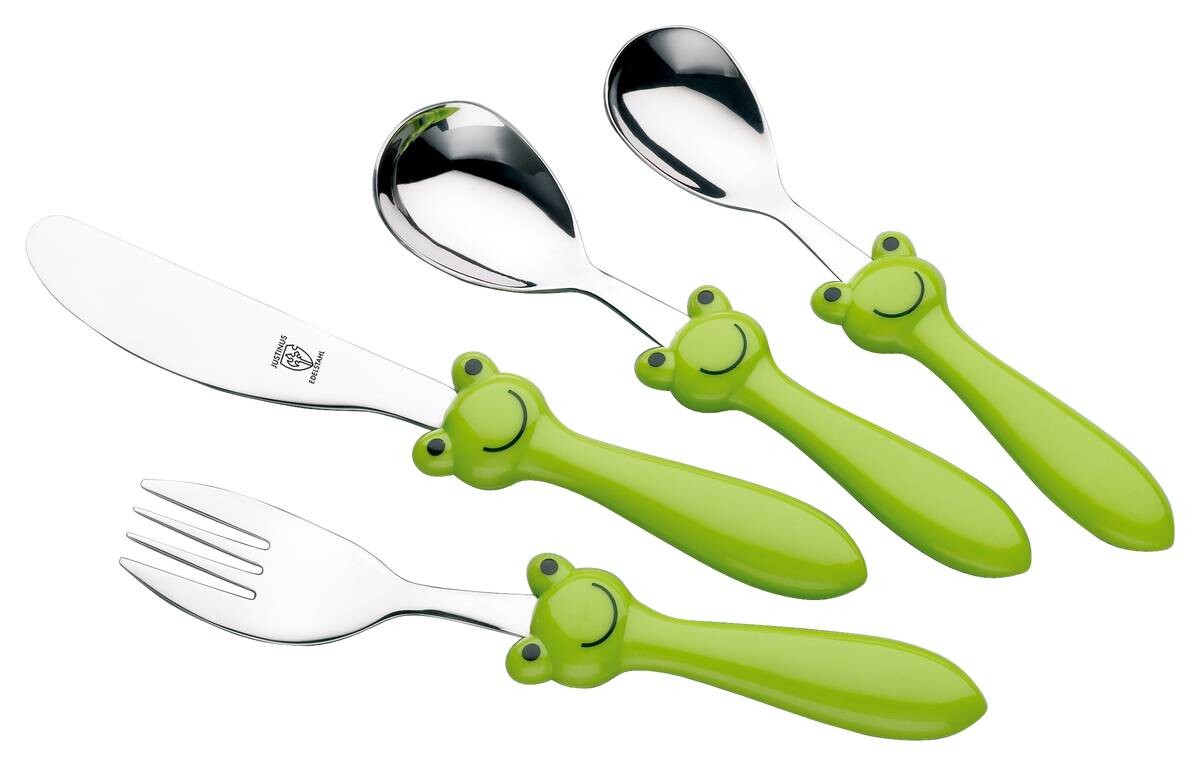 JUSTINUS Besteckset silber Edelstahl 4 tlg. JUSTINUS Besteckset silber Edelstahl 4 tlg.