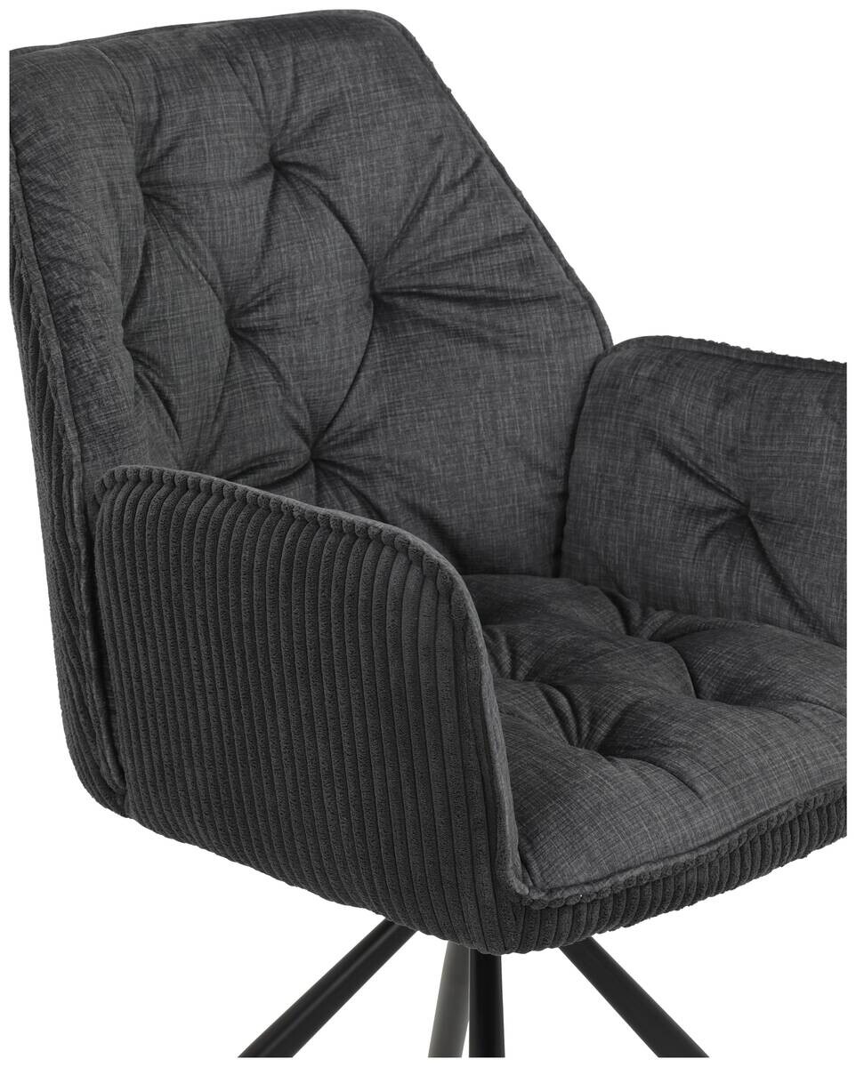 Armlehnstuhl Inge anthrazit Microfaser B/H/T: ca. 58x88x63 cm