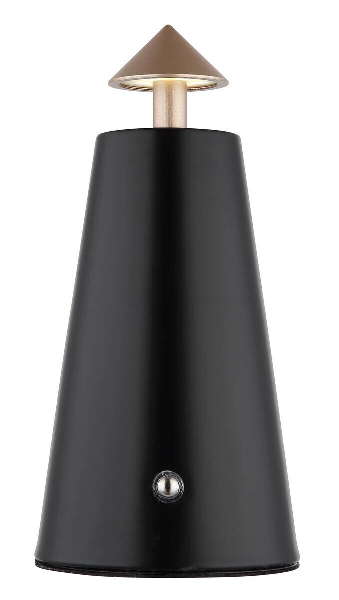 GLOBO LED-Tischleuchte mattschwarz schwarz Cappuccino Metall Kunststoff Stein H/D: ca. 19x9 cm 1 Brennstellen