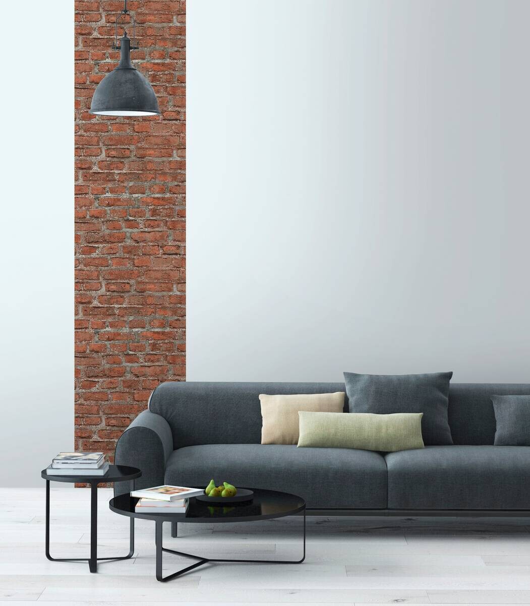 A.S.Creation Tapete bunt rot grau B/H/D: ca. 52x250x7,5 cm