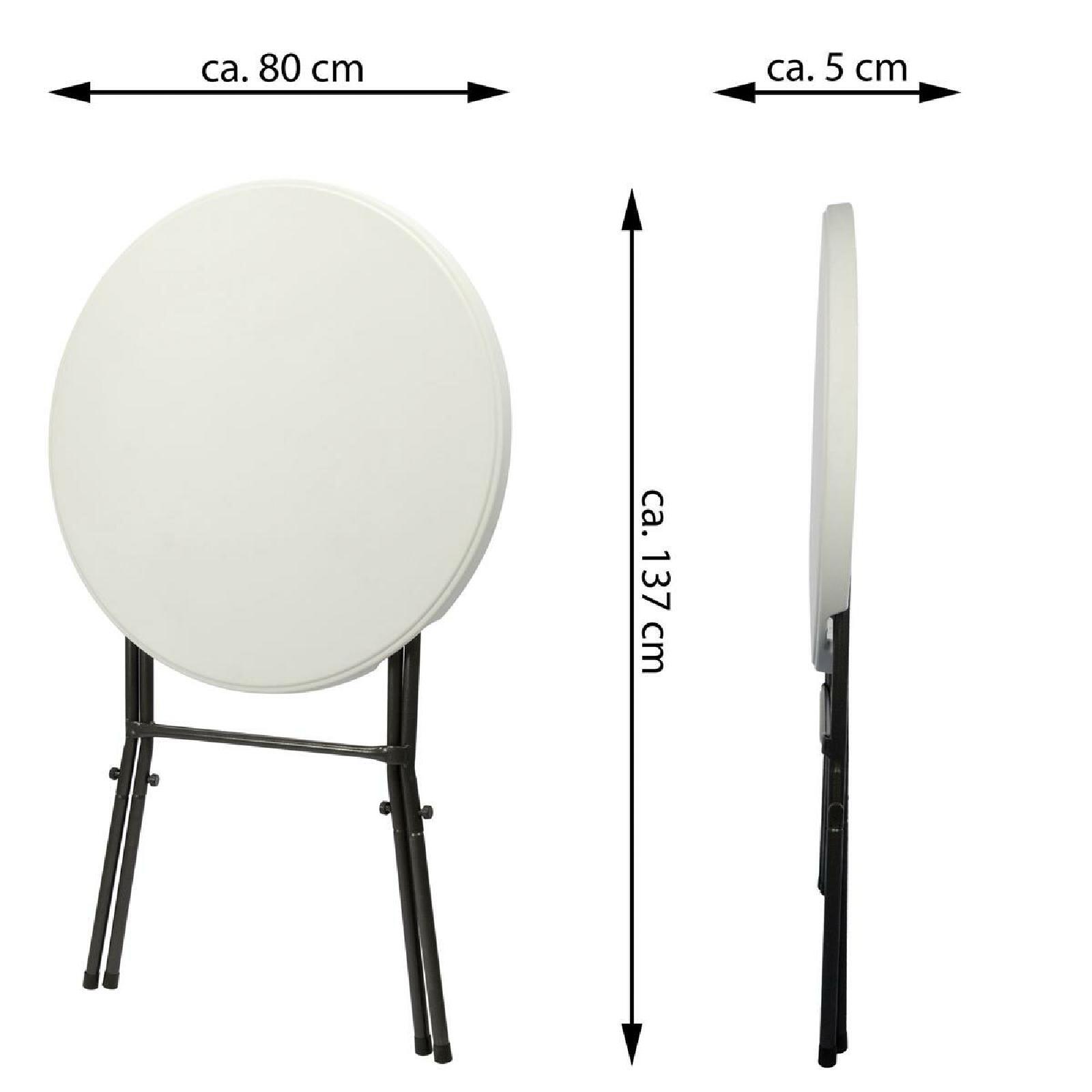 VCM Stehtisch weiß Kunststoff H/D: ca. 110x80 cm