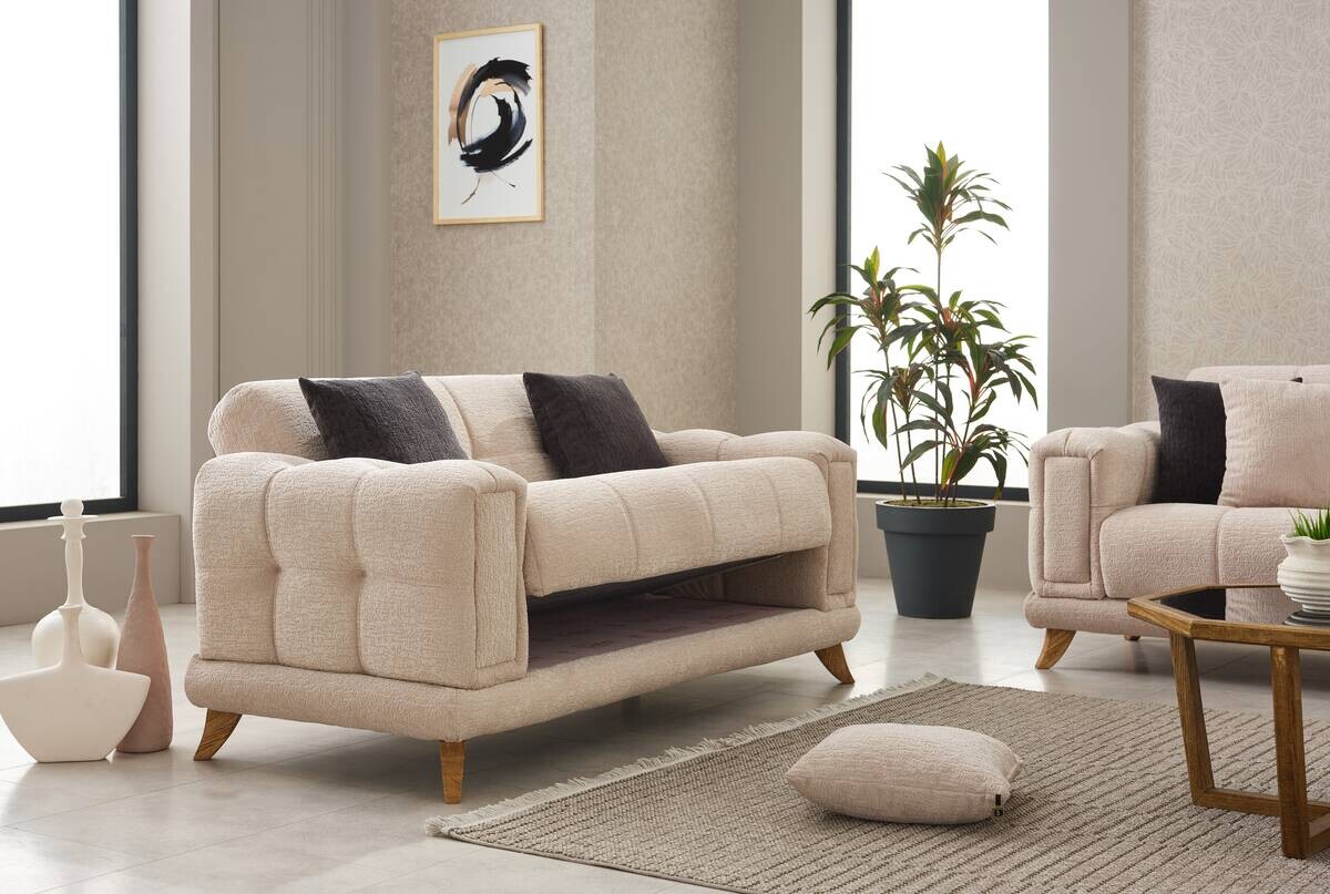 Sofa 3-2-1 Rixos beige Webstoff