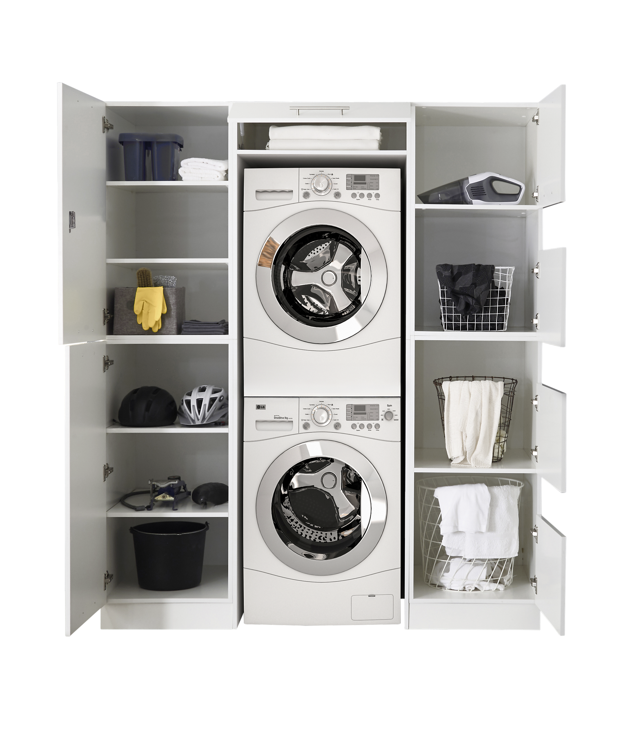 Respekta Hauswirtschaftsraum-Set Clara weiß matt B/H/T: ca. 167,4x200x67,6 cm