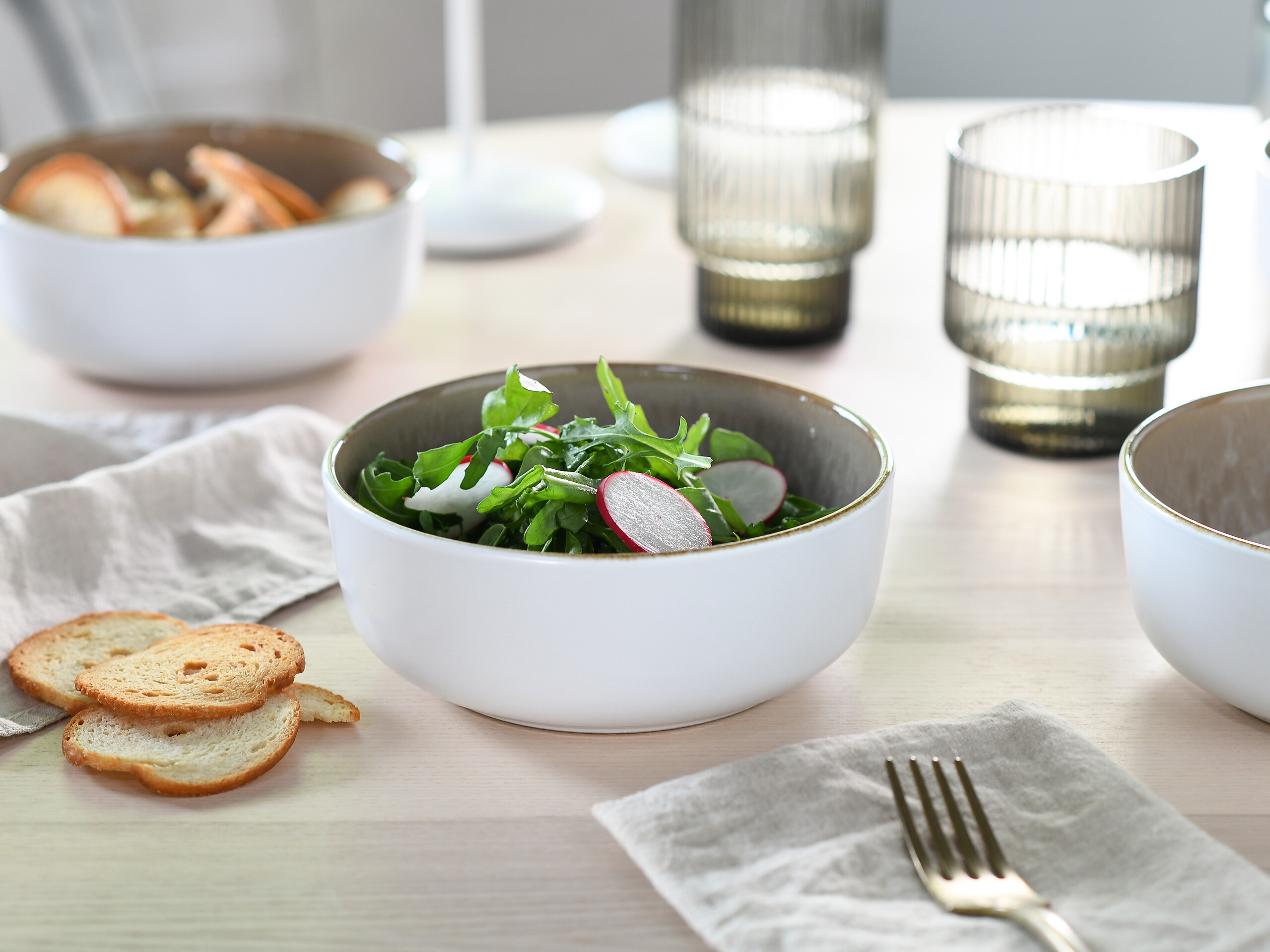 CreaTable Kombiservice Nordic Fjord sand Steinzeug 16 tlg.