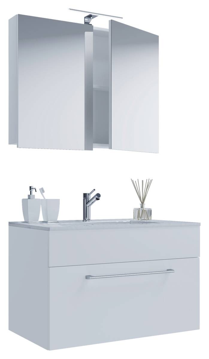 Waschplatz 3tlg-Badinos weiß B/H/T: ca. 80x50x46 cm