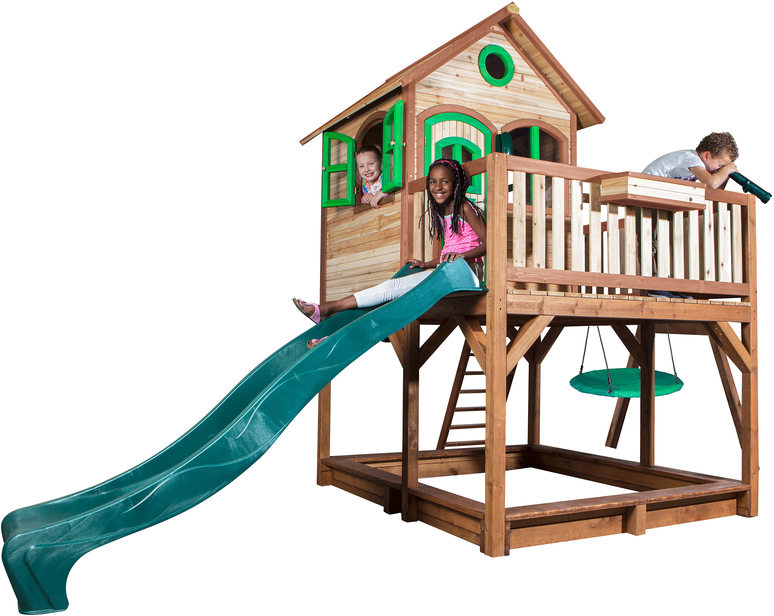 AXI Spielhaus Liam braun B/H/L: ca. 541x291x277 cm