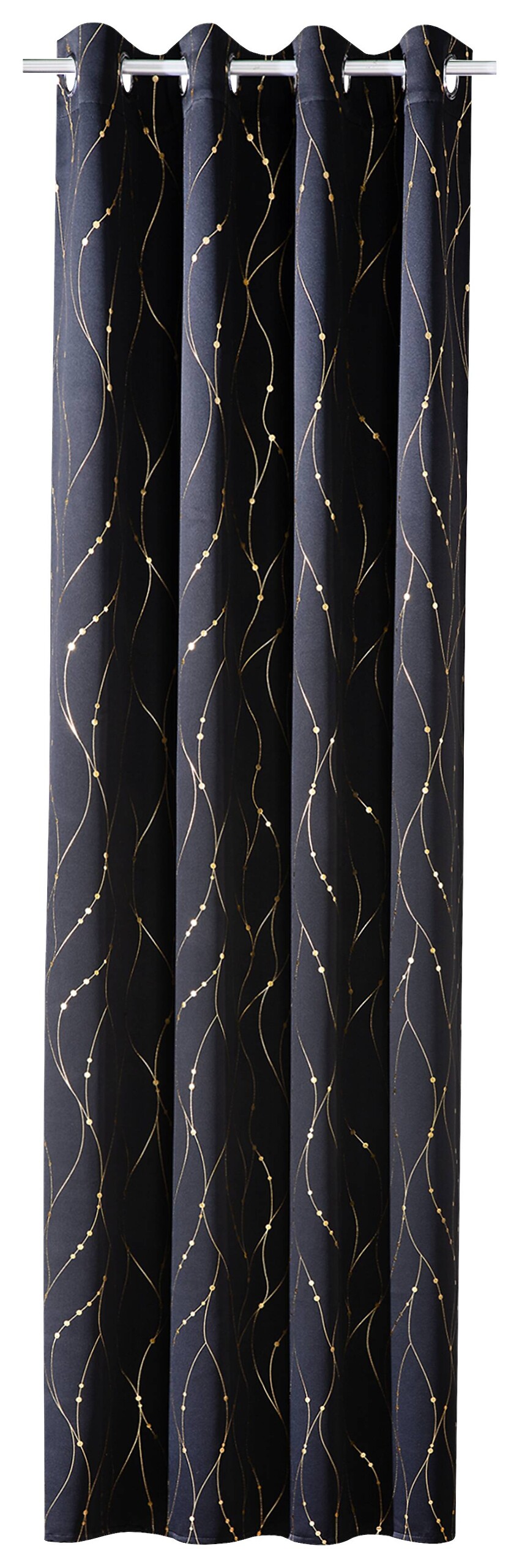 Verdunklungsvorhang Napoli schwarz B/L: ca. 135x245 cm