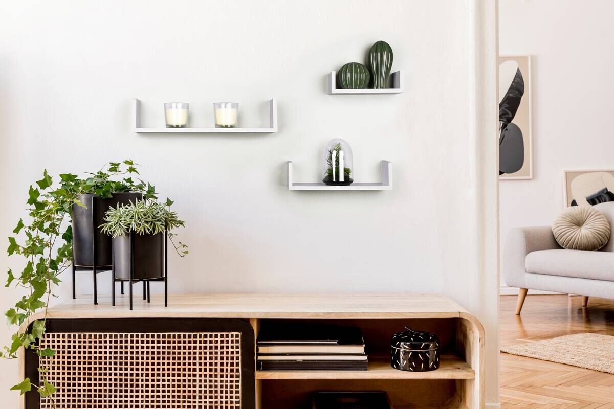 Wandregal Ava weiß B/H/T: ca. 42,5x10x9,8 cm