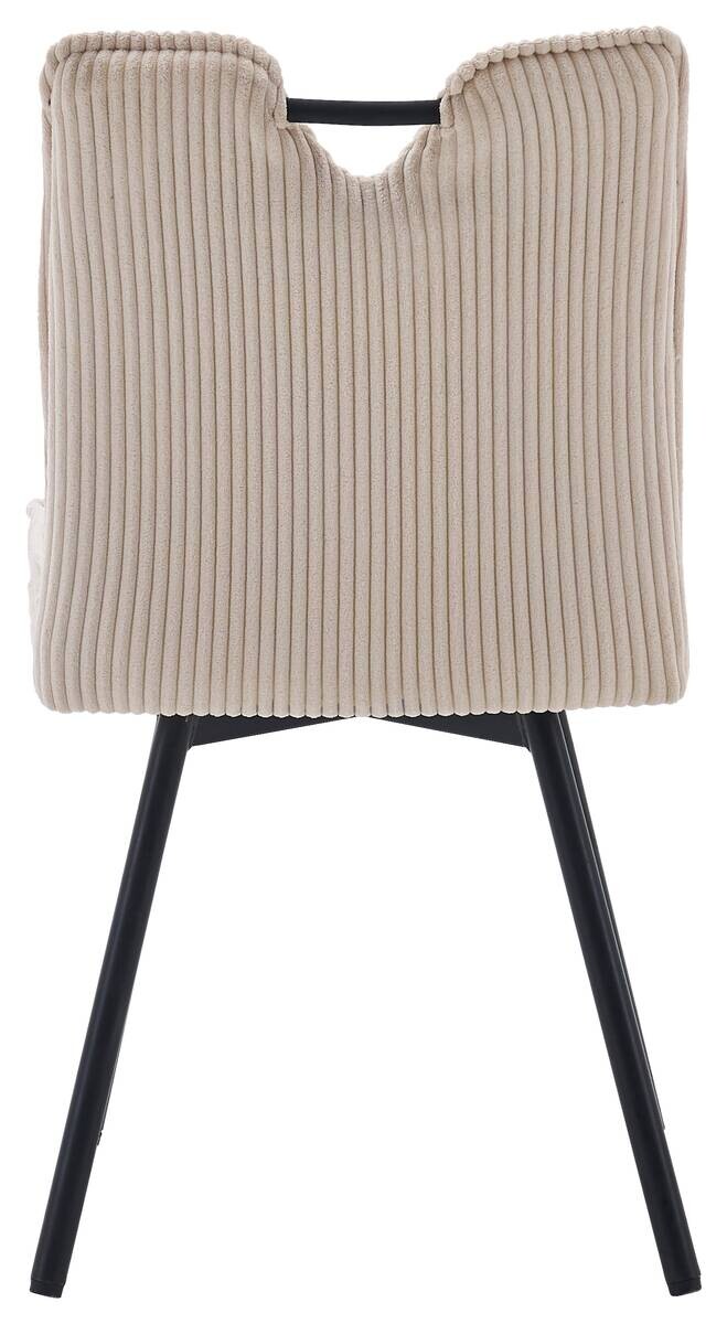 Stuhl Lara beige Kord B/H/T: ca. 47x89x58 cm Stuhl Lara beige Kord B/H/T: ca. 47x89x58 cm