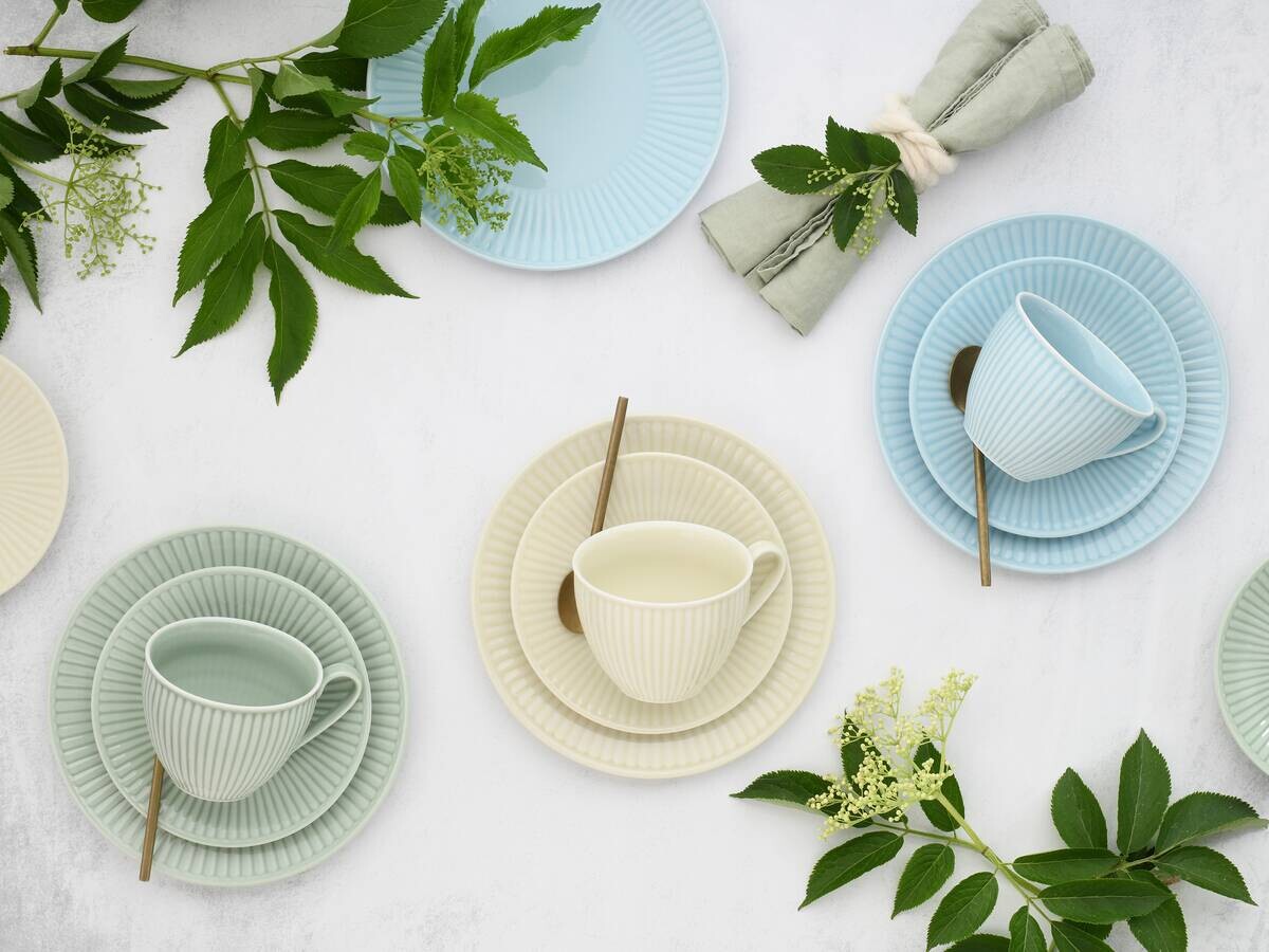 CreaTable Kaffeeservice Valencia bunt Porzellan 18 tlg.