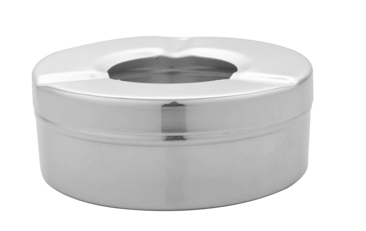 POCOline Aschenbecher silber Edelstahl