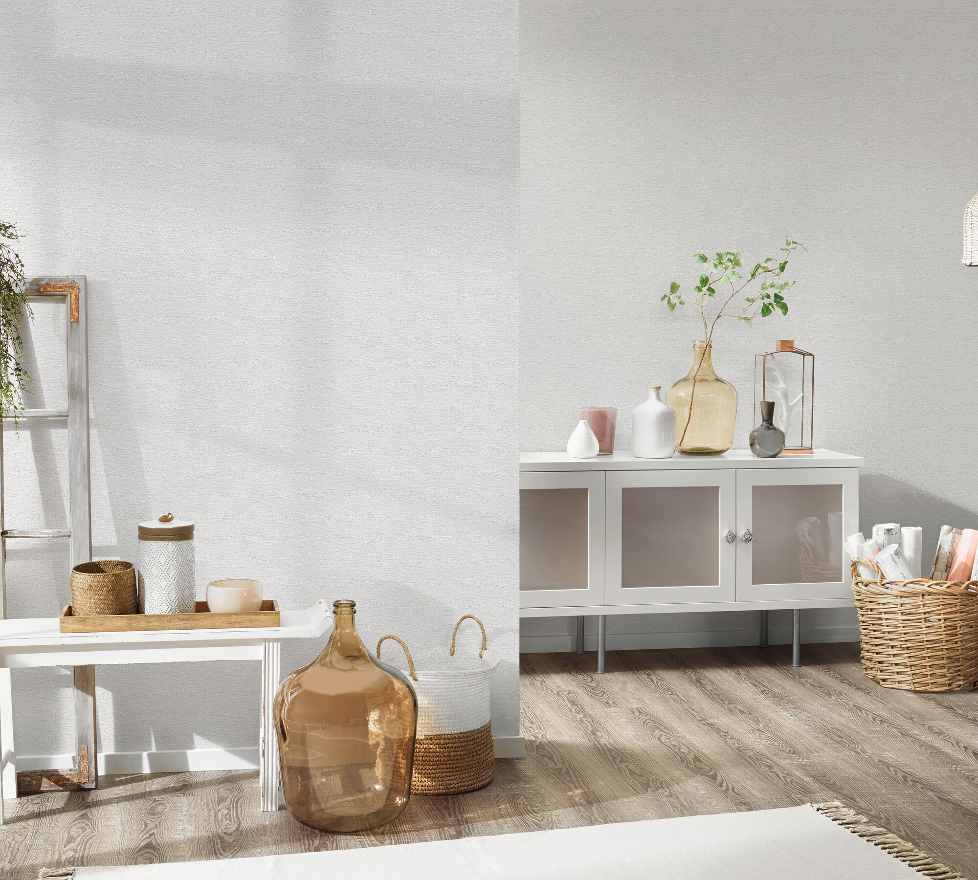 A.S.Creation Papiertapete weiß B/H/D: ca. 53x1500x13 cm