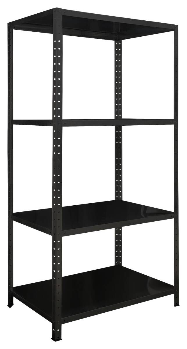 Schraubregal schwarz B/H/T: ca. 90x180x60 cm Schraubregal schwarz B/H/T: ca. 90x180x60 cm