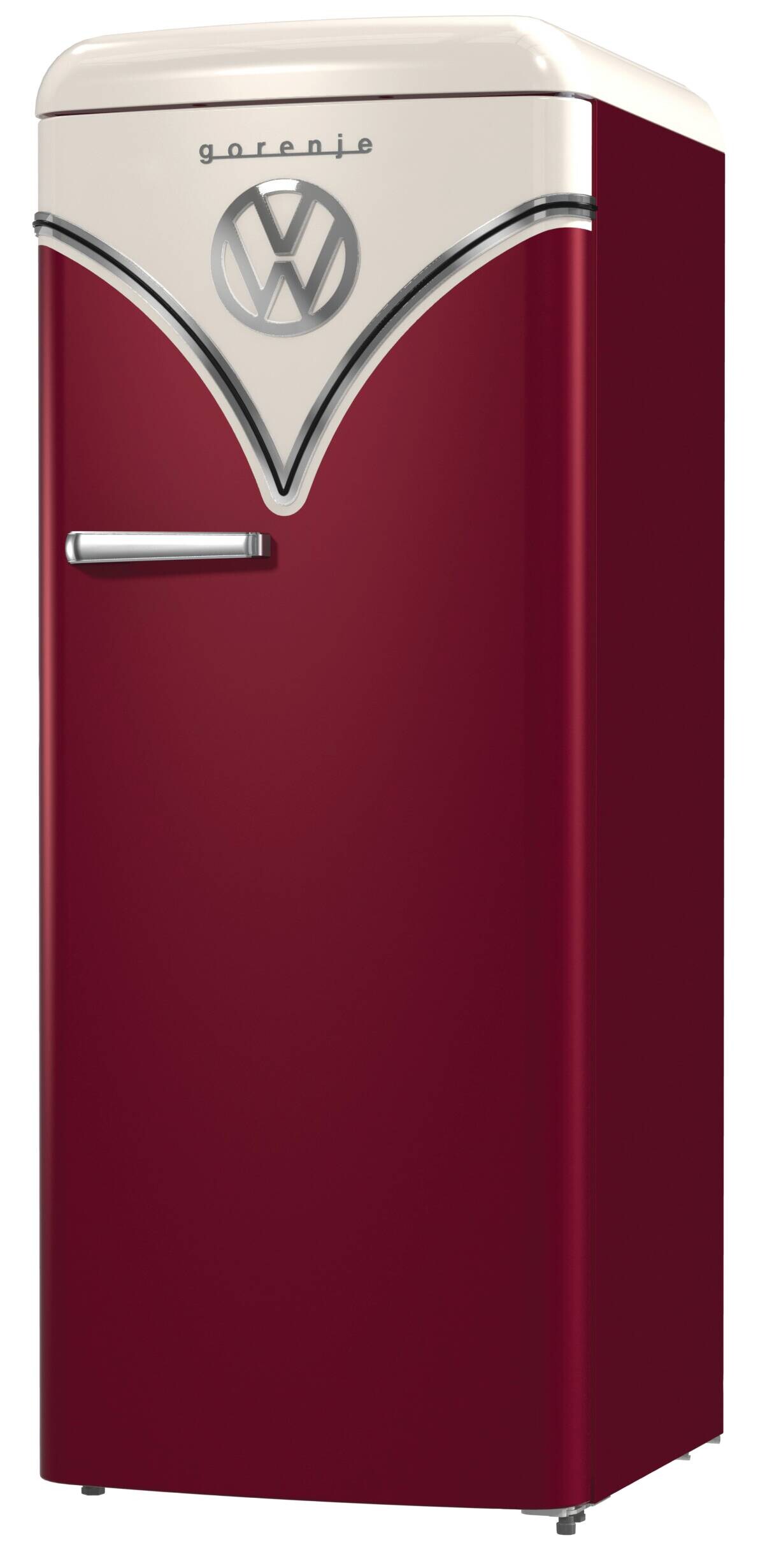 Gorenje VW-Retro-Kühlschrank OBRB615DR rot B/H/L: ca. 59,5x152,5x66,1 cm