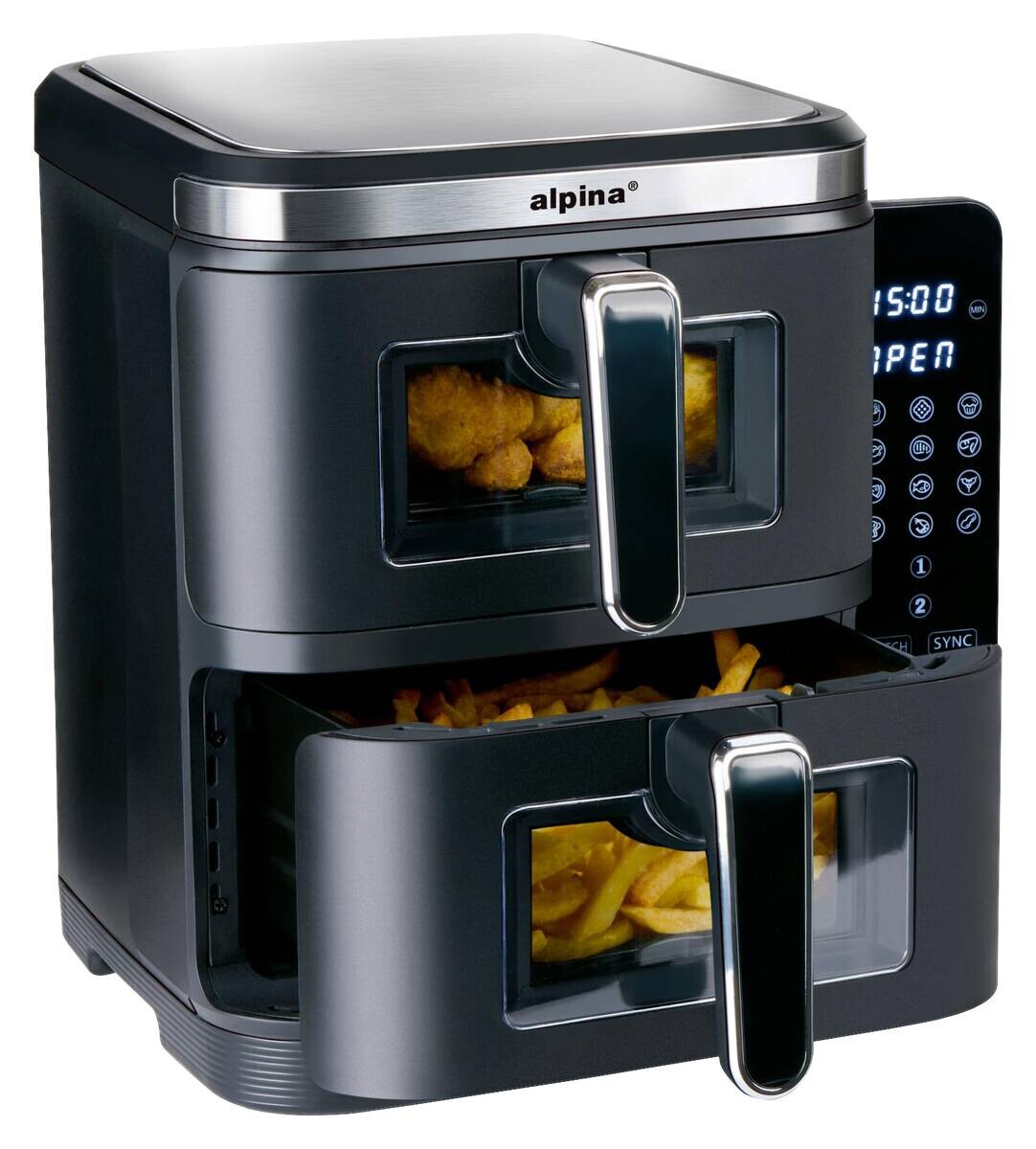 Heißluftfritteuse 871125239950 schwarz Kunststoff B/H/L: ca. 29x38x35 cm ca. 5,5 l