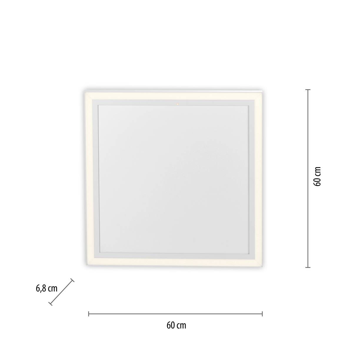 Just Light LED-Deckenleuchte mit Heizfunktion BEROA 18067-16 weiß Kunststoff Metall B/H/T: ca. 60x6,8x60 cm 1 Brennstellen