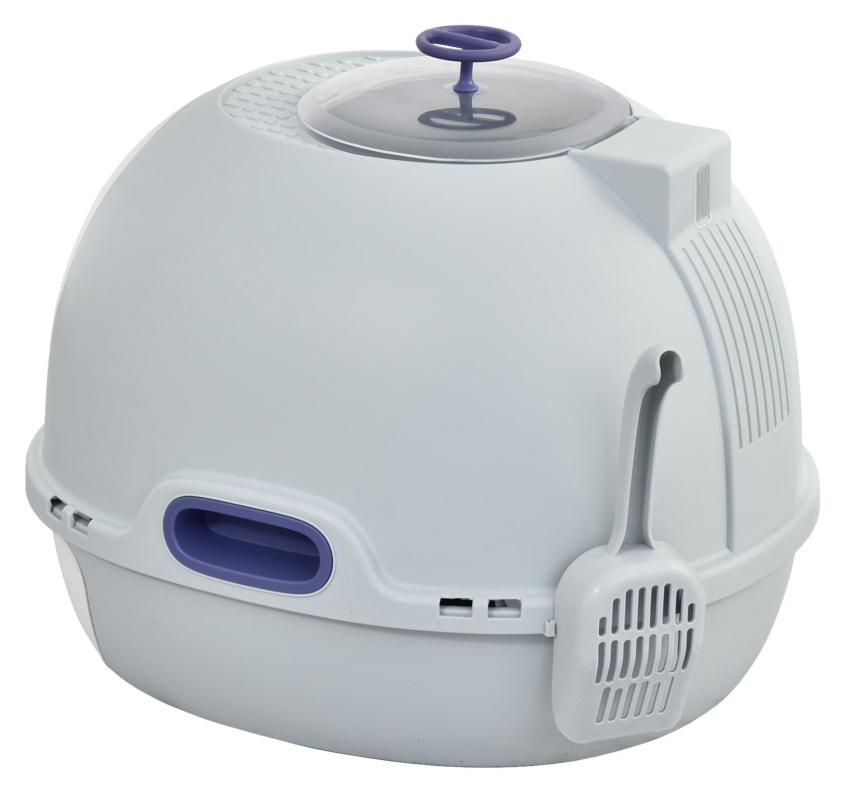 PawHut Katzentoilette blau Polypropylen B/H/T: ca. 47x44x55 cm