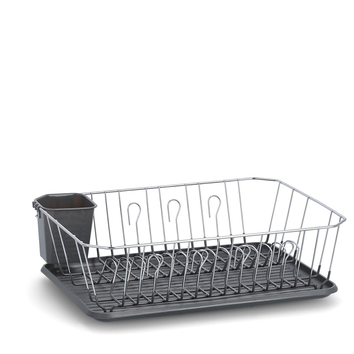 Zeller Geschirrabtropfständer grau Metall B/H/L: ca. 35x13,5x45,5 cm