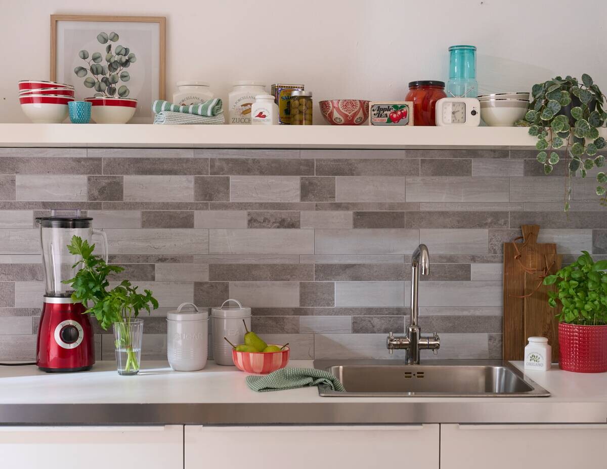 Wandfliesen grau B/L: ca. 30,5x30,5 cm