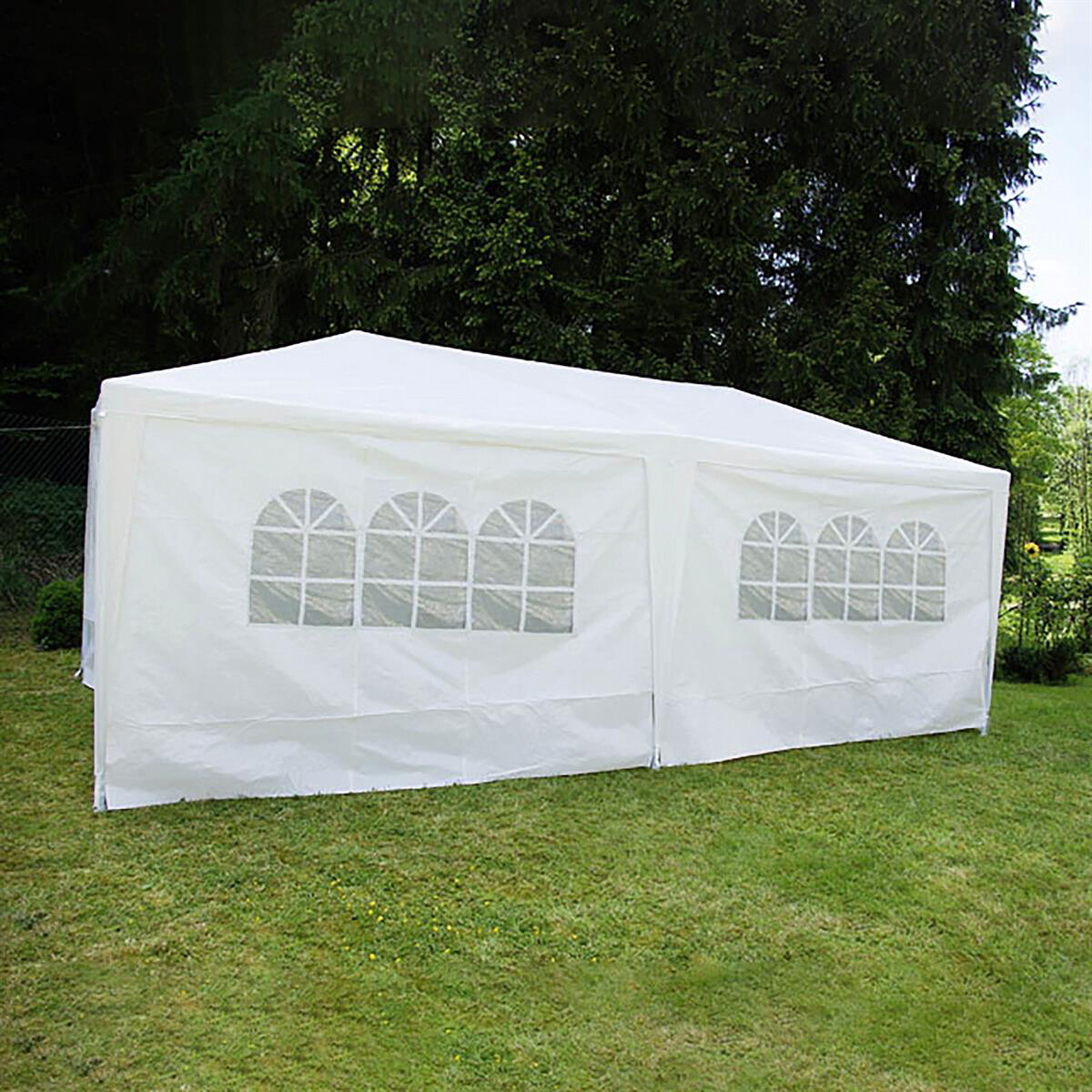 VCM Pavillon weiß Metall B/H/L: ca. 600x197x300 cm