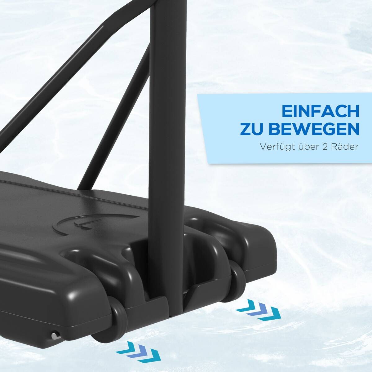 SPORTNOW Basketballkorb schwarz B/H/L: ca. 60x90x370 cm