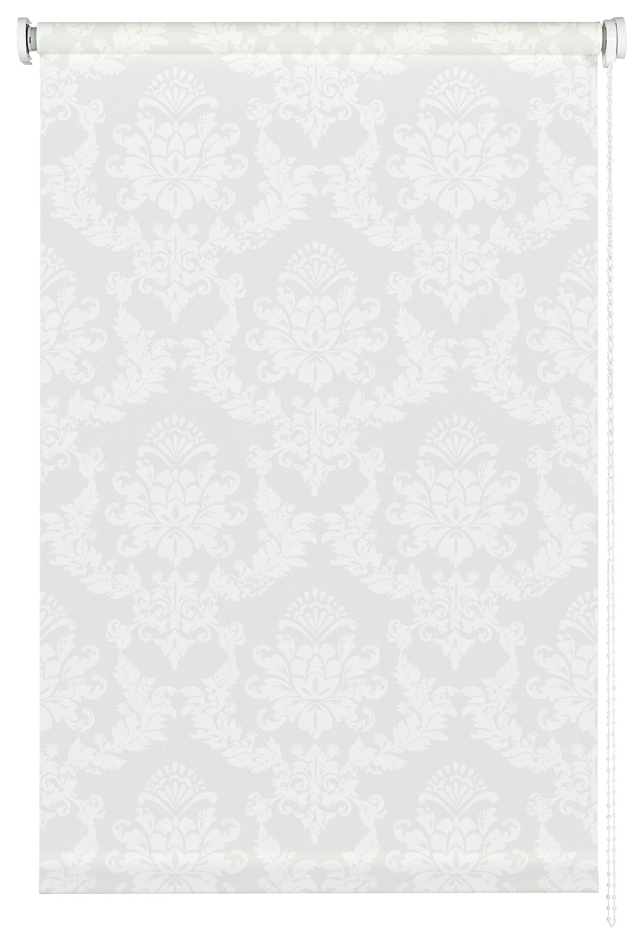 Boviva Seitenzugrollo Tageslichtqualität Ornament weiß B/L: ca. 82x175 cm