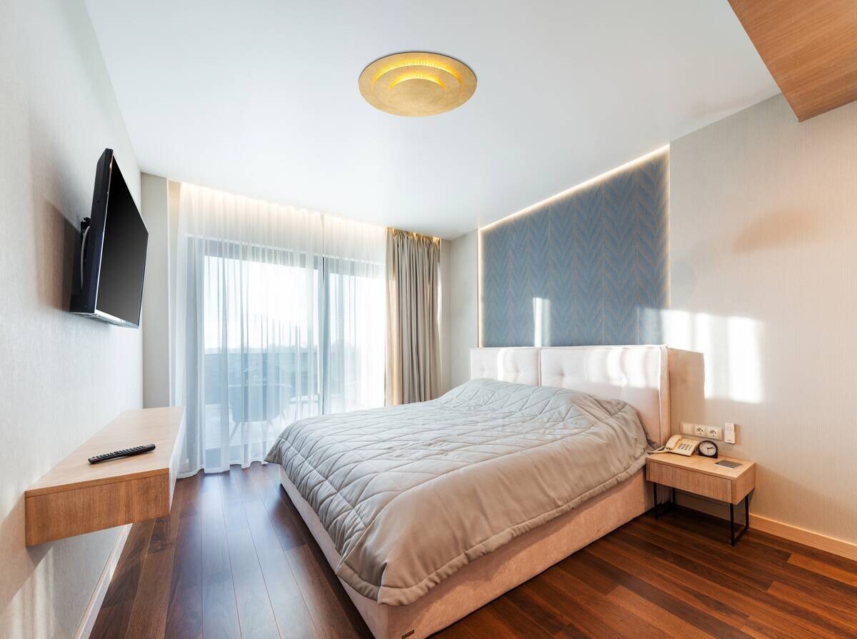 GLOBO LED-Deckenleuchte Heda gold Metall H/D: ca. 5x35 cm