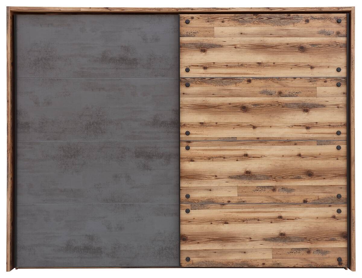 Schwebetürenschrank Dover Alpin Lodge Nachbildung Betonoxid Optik B/H/T: ca. 270x210x60 cm