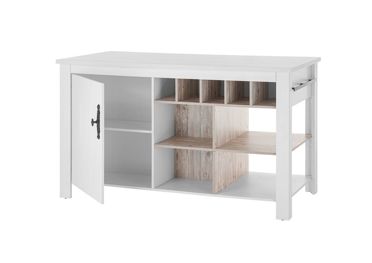 Kücheninsel Florenz weiß Pinie B/H/T: ca. 161x92x77 cm