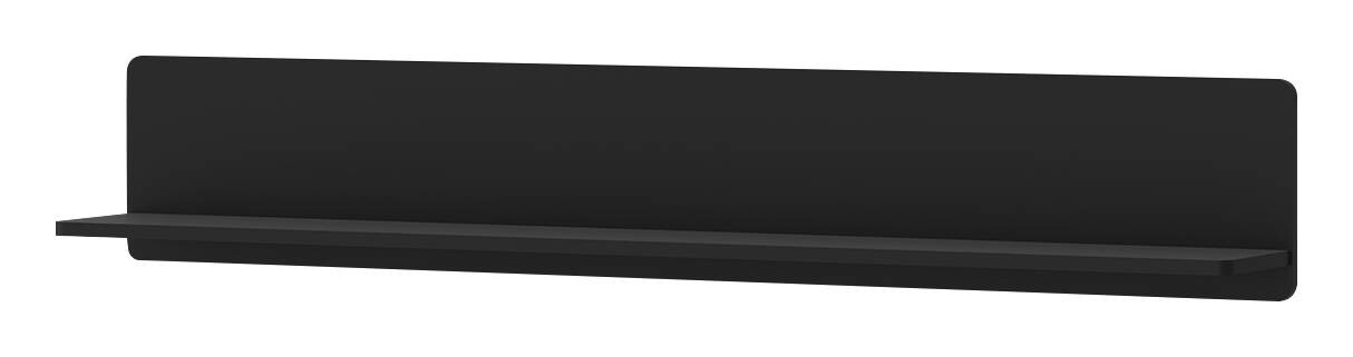 Wandregal Norica schwarz matt B/H/T: ca. 140x24x22 cm