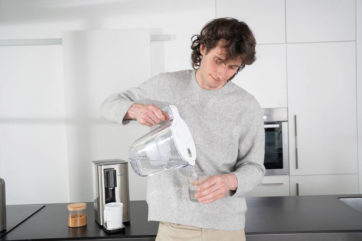 Wasserfilter-Kanne transparent Kunststoff