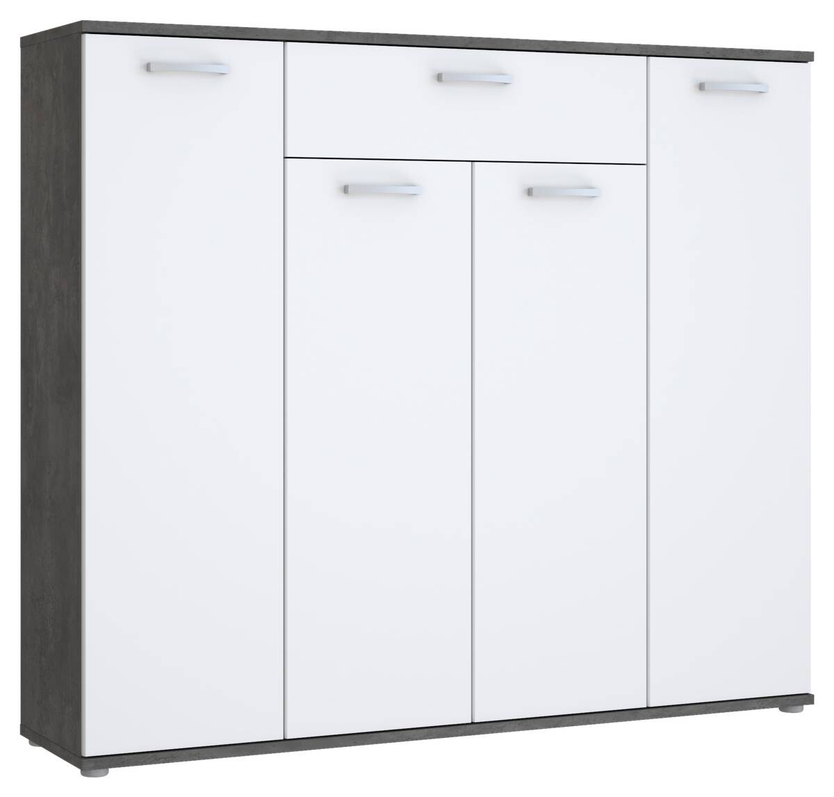 Kommode Beton dunkel Optik weiß B/H/T: ca. 139x121x35 cm