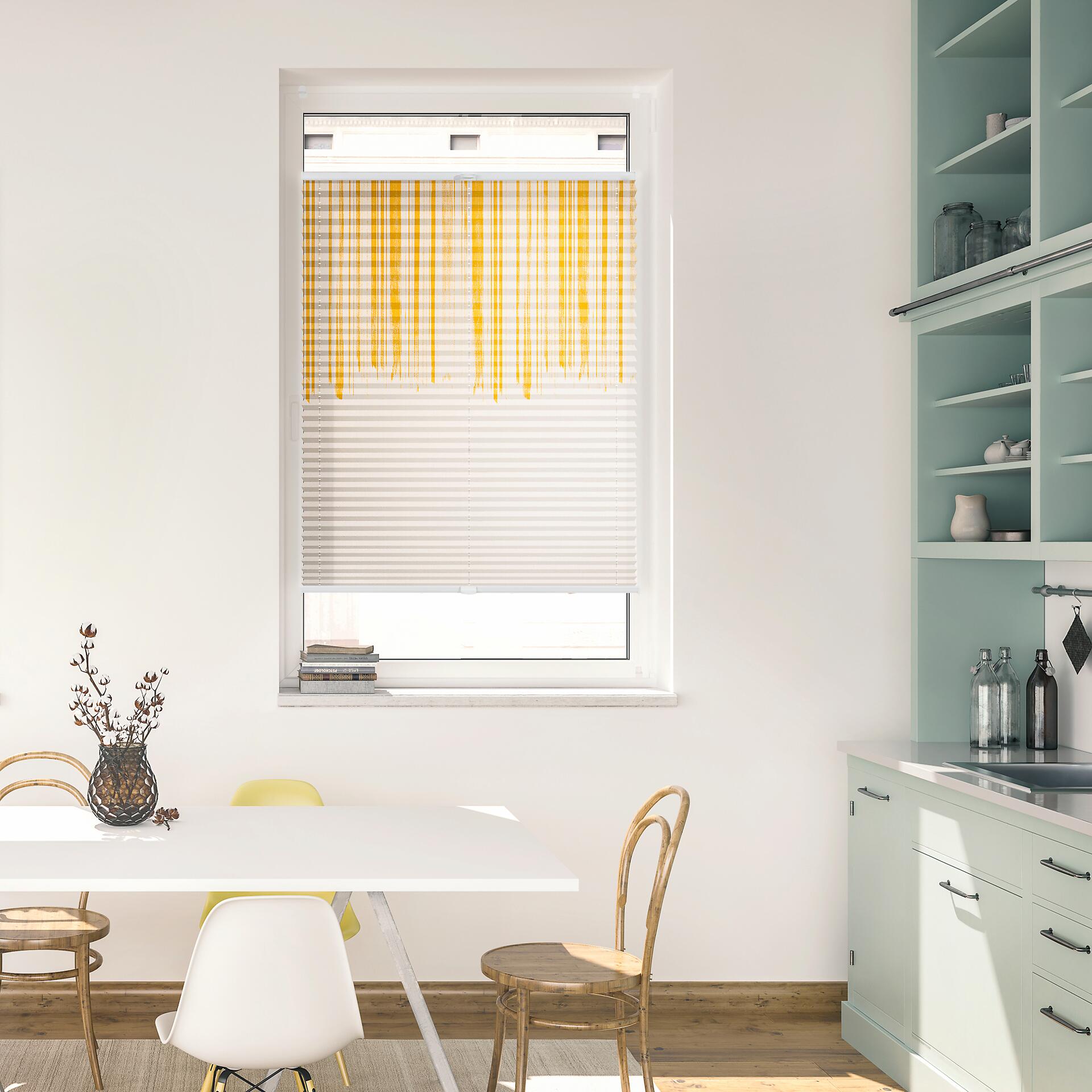 LICHTBLICK Spannplissee Flowing Honey gelb B/L: ca. 70x130 cm