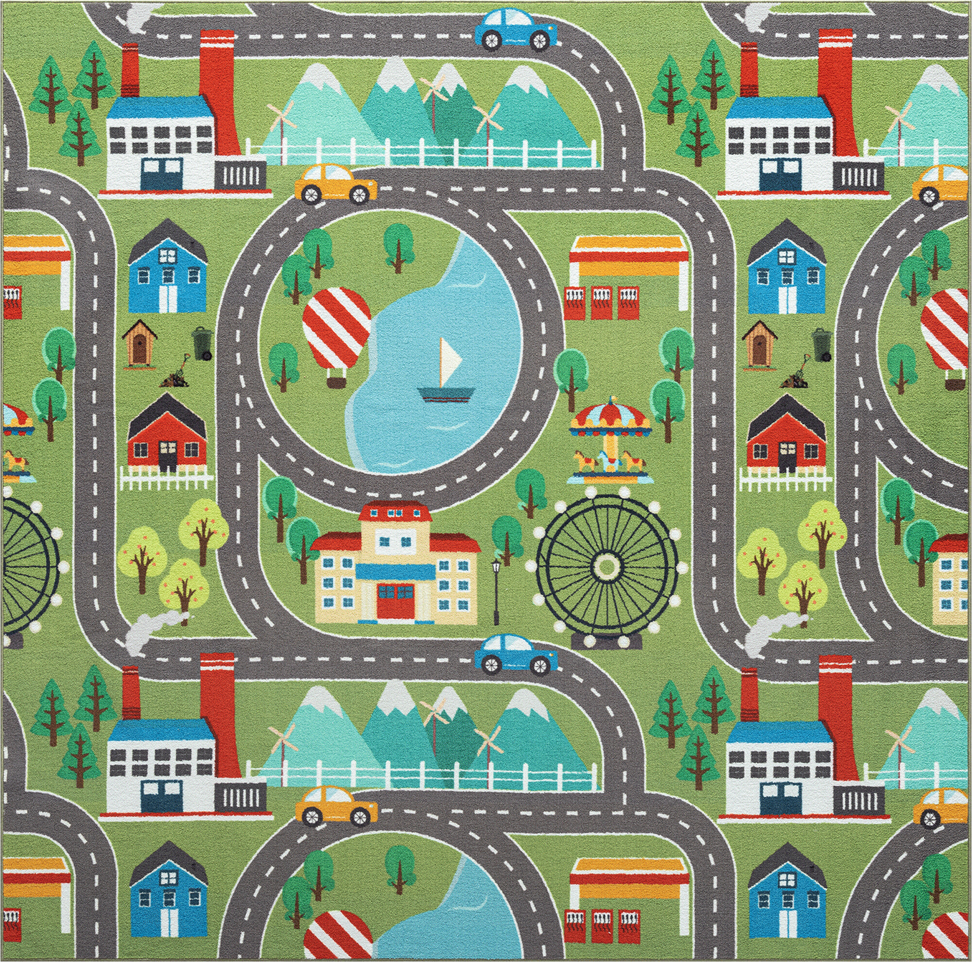 Merinos Teppich Happy Kids grün B/L: ca. 120x160 cm