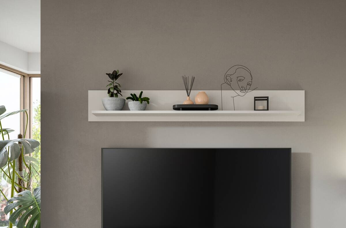 Wandboard Jam weiß B/H/T: ca. 140x20x15 cm