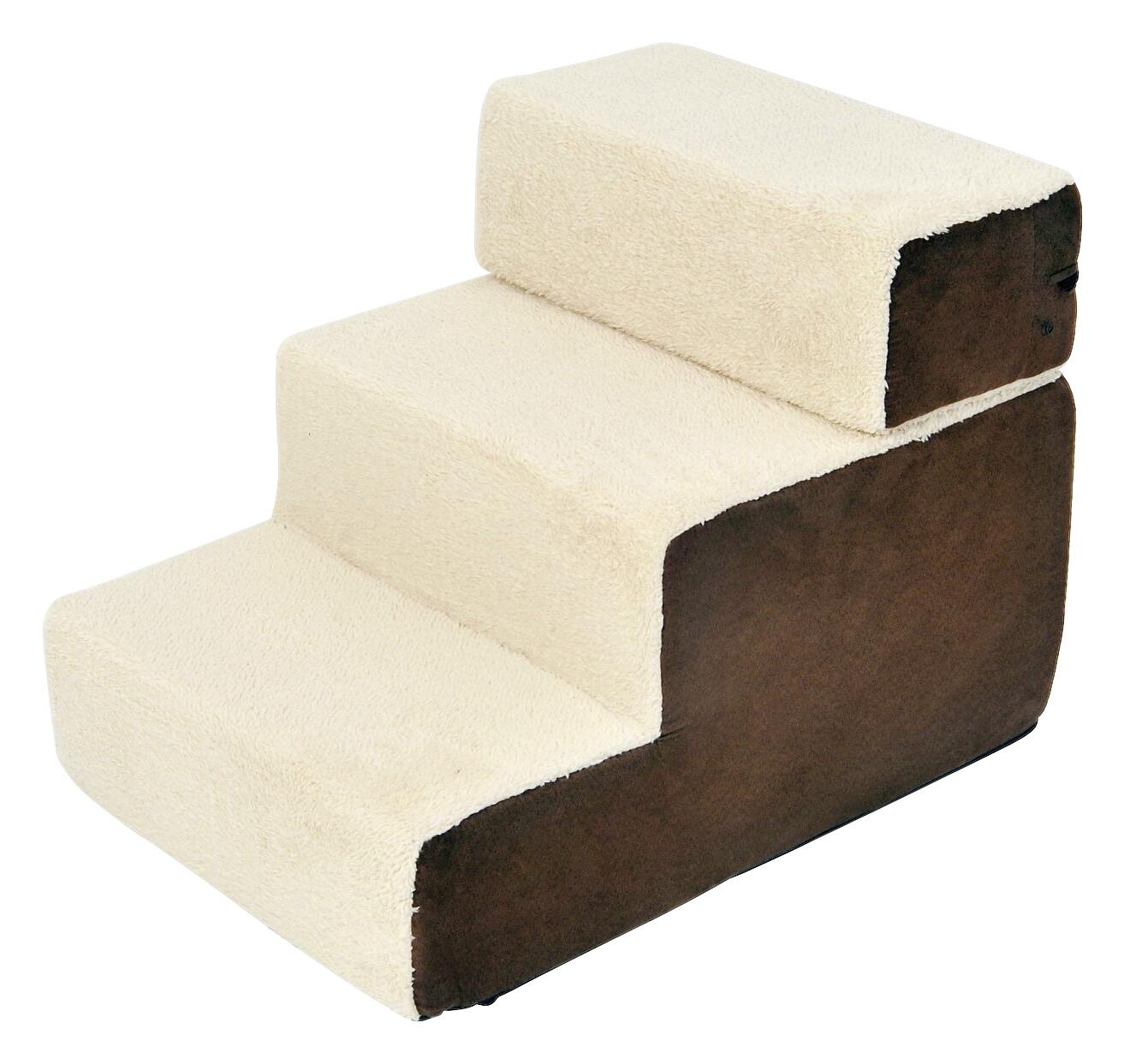 PawHut Hundetreppe beige Schaumstoff B/H/L: ca. 40x39x54 cm